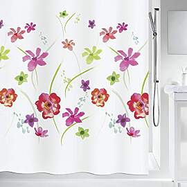 Spirella Textil Flower Meadow RED 180x200 cm