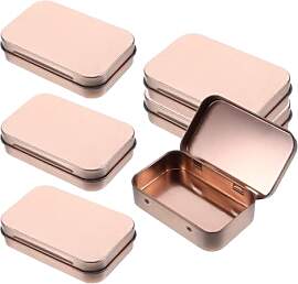 Sploziia 6 Stücke Rose Gold Metalldosen mit