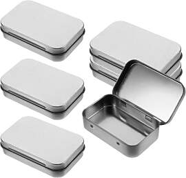 Sploziia 6 Stücke Silber Metalldosen mit