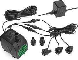 Springbrunnenpumpe mit 1x LED Spot Teichpumpe