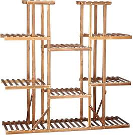 SPRINGOS Blumenständer Blumentreppe aus Holz