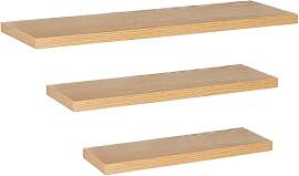 SPRINGOS Wandregal Set Metall MDF 3er Set 30 45 60 
