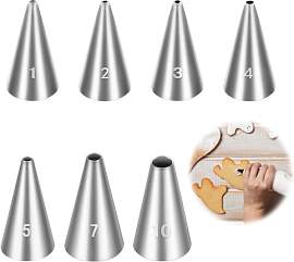 Spritztüllen Set, 7 Stück Edelstahl