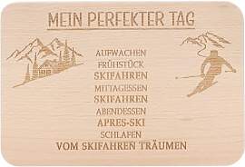 Spruchreif · Frühstücksbrettchen Skifahren ·