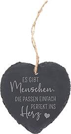 Spruchreif | Kleines Schieferherz mit Gravur |