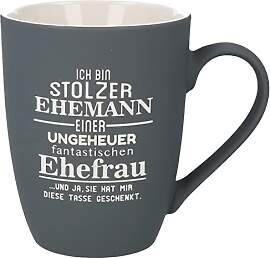 Spruchreif | Soft-Touch Tasse Grau Ich bin stolzer 