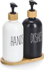 Spülmittelspender ZELLER PRESENT, schwarz-weiß