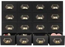 Spuwlqot Schrank mit 16 Schubladen,