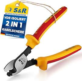 S&R Kabelschere VDE 1000V Elektriker-Werkzeug, 