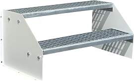 SRM Design 2 Stufen Standtreppe Stahltreppe