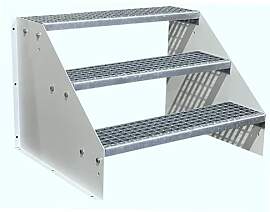 SRM Design 3 Stufen Standtreppe Stahltreppe