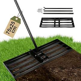 SROCHN Rasenrechen 75x25cm mit 2m Verstellbarem