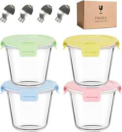 S.ROKE TTAN 720ML Runde Glasbehälter Mit Deckel
