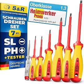 S&R Schraubendreher Set 7-tlg – VDE