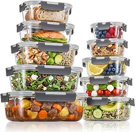 S SALIENT Glas-Frischhaltedosen Set,meal prep