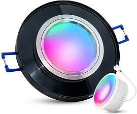 SSC-LUXon LED Einbauspot schwarz dimmbar aus Glas