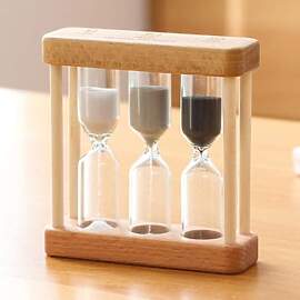 Ssmmam Sanduhr aus Holz, 1/3/5 Minuten, Sanduhr,