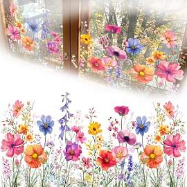 SSyang Fensterfolie Blumen, Frühling