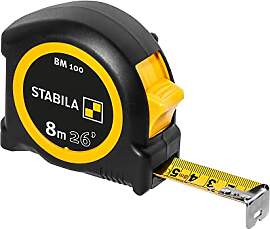 STABILA Taschenbandmaß BM 100, 8 m (10'),