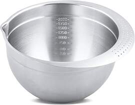 Städter 893474 Rührschüssel Edelstahl, Silber,