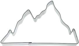 Städter Ausstecher Berge 9,5 cm Weißblech, Silber