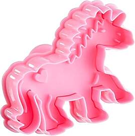 Städter Einhorn Ausstechform, Plastik, Rosa, ca.