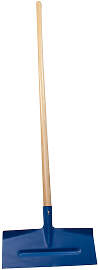 Stahl-Schneeschieber / Schneescharre mit Holzstiel 
