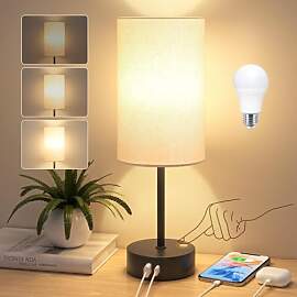 STANBOW Nachttischlampe Touch Dimmbar, Tischlampe
