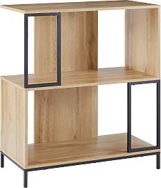 Standregal Geny Eichefarben/Schwarz MDF