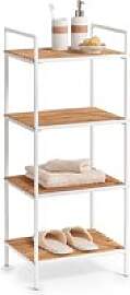 Standregal weiß Bambus B/H/T: ca. 39x95x33 cm
