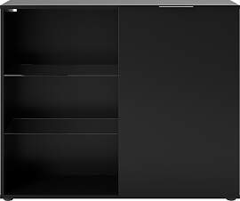 Standvitrine FMD "Dark", schwarz,