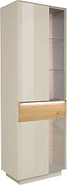 Standvitrine MÄUSBACHER, kaschmir, B:67cm H:197cm 