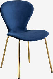 Stapelbarer Esszimmerstuhl Aus Samt Uit Blau & 
