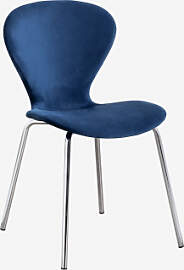 Stapelbarer Esszimmerstuhl Aus Samt Uit Blau & 