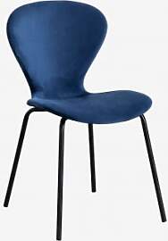 Stapelbarer Esszimmerstuhl Aus Samt Uit Blau & 