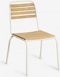 Stapelbarer Gartenstuhl Aus Stahl Und Akazienholz