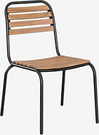Stapelbarer Gartenstuhl Aus Stahl Und Akazienholz