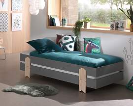 Stapelbett Modulo Grau