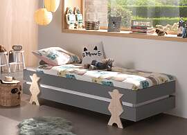 Stapelbett Modulo Grau