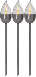 Star Solar Fackeln mit Flammeneffekt, 3er Set, LED 