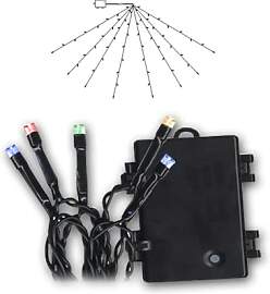 Star Trading LED Lichterkette Sonnenschirm Bunt,