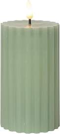 Star Trading LED Stumpenkerzen Grün – Echtwachs 