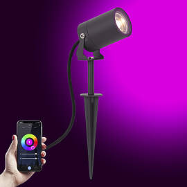 Stark Gartenspot Anthrazit mit Smart Color LED