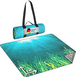 StarK Picknickdecke Ocean 200x200 Wasserdicht,3