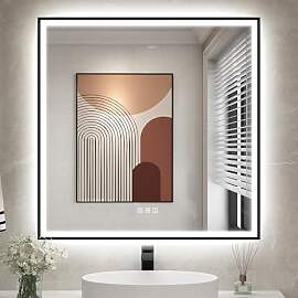STARLEAD Badspiegel-mit-Beleuchtung 80x80 cm,