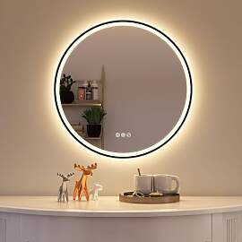 STARLEAD Badspiegel-Rund-mit-Beleuchtung 60cm