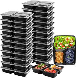 STARVAST 25er Pack 3-Fach Meal Prep Container