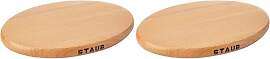 STAUB Magnetischer Untersetzer aus Holz, oval,