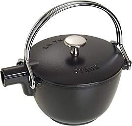 STAUB Teekanne aus Gusseisen, Wasserkessel, rund,
