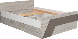 Stauraumbett FMD "Nona", beige